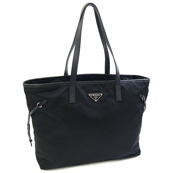 PRADA Black Leather Tote Bag - Picture 1 of 9